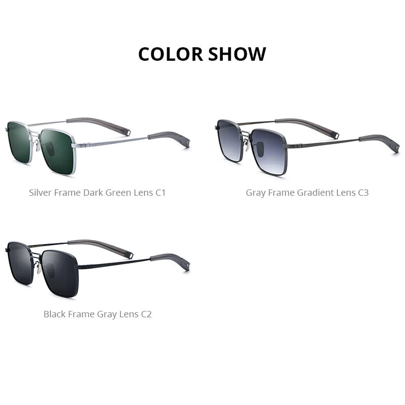 FONEX Titanium Sunglasses Men Famous Brand Design