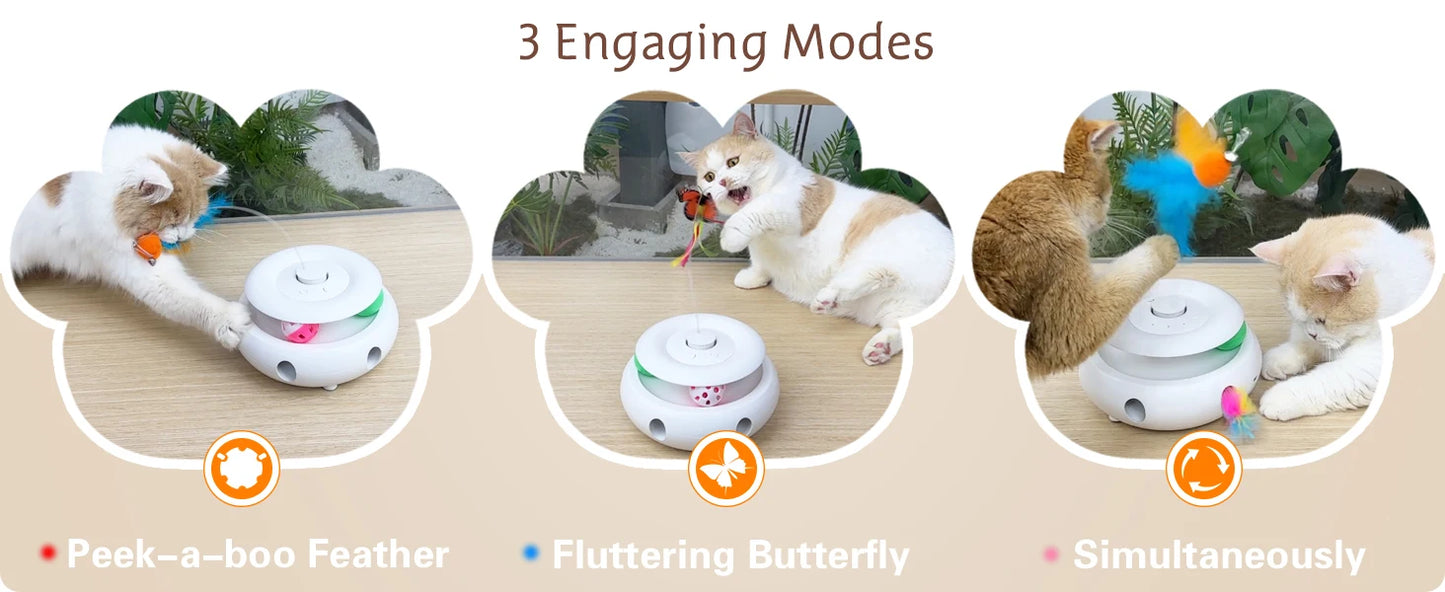 Interactive Cat Toy Automatic Toys 3-in-1 Electric Toy