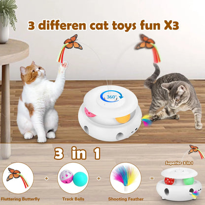 Interactive Cat Toy Automatic Toys 3-in-1 Electric Toy