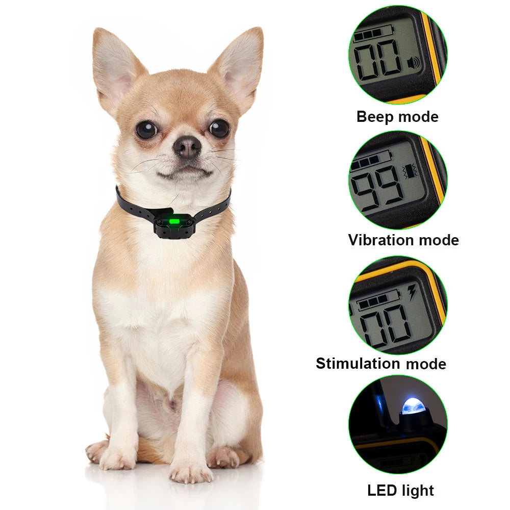 Electric Dog Training Collar Waterproof Dog Bark Collar