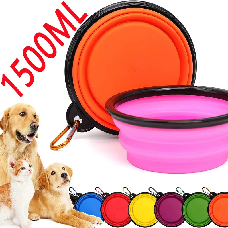 Pet Folding Silicone Bowl Large Outdoor Pet Travel Bowl