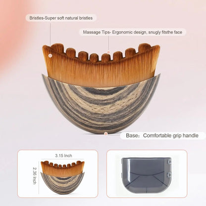 Contour Facial Brush Manual Lymphatic Drainage Massager Durable Soft Bristles