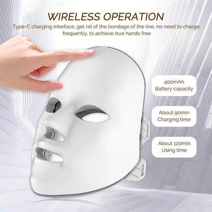 Wireless LED Mask 7 Color LED Face Mask Photon