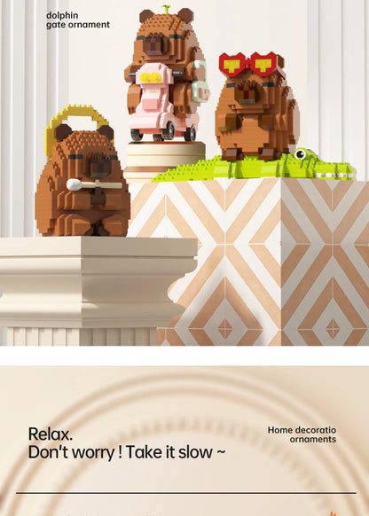 Cute Capybara Block Figure - Desktop Decor Model