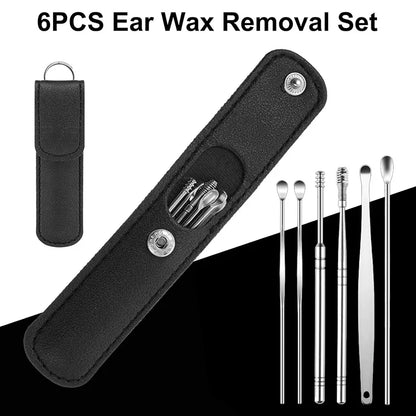Stainless Steel Ear Cleaner Portable Ear Spoons Spiral