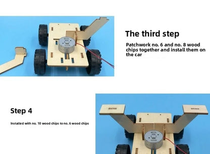 Solar Car Lunar Exploration Vehicle Children's Diy Hand-Assembled