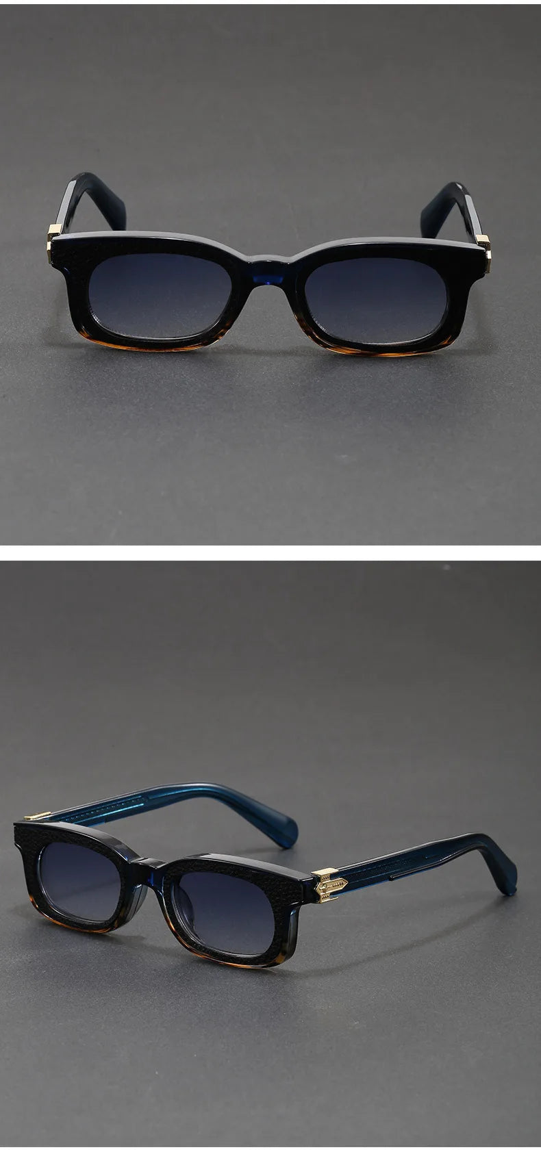 New Fashion Vintage Rectangle Frame Sunglasses Men