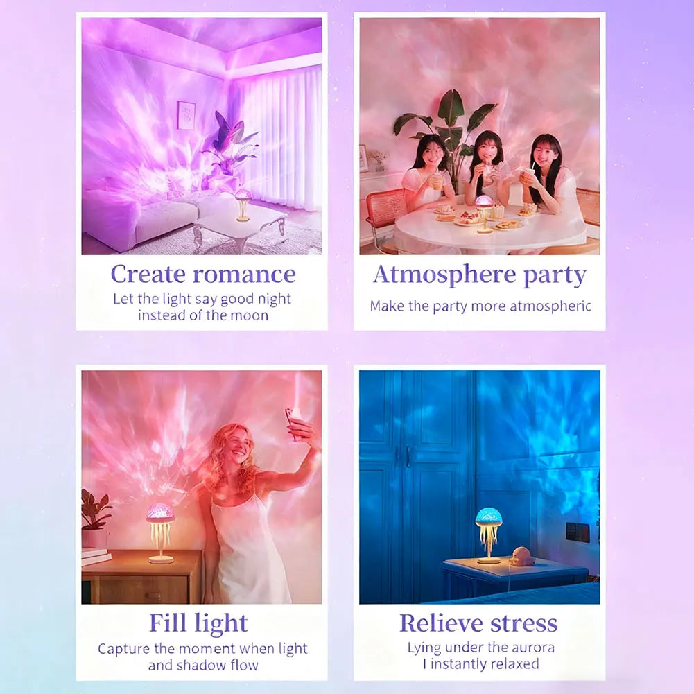Jellyfishes Ocean Waves Projector Light With Remote
