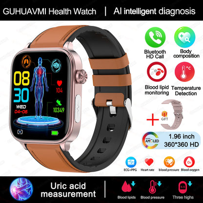 New AI Diagnosis Blood Lipids Body composition Test Smart Watch
