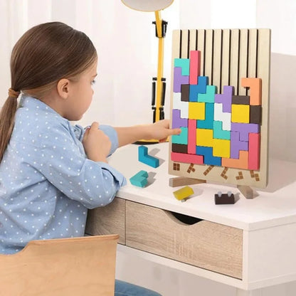Wooden Puzzle Toy Stacking Game for Family Gathering