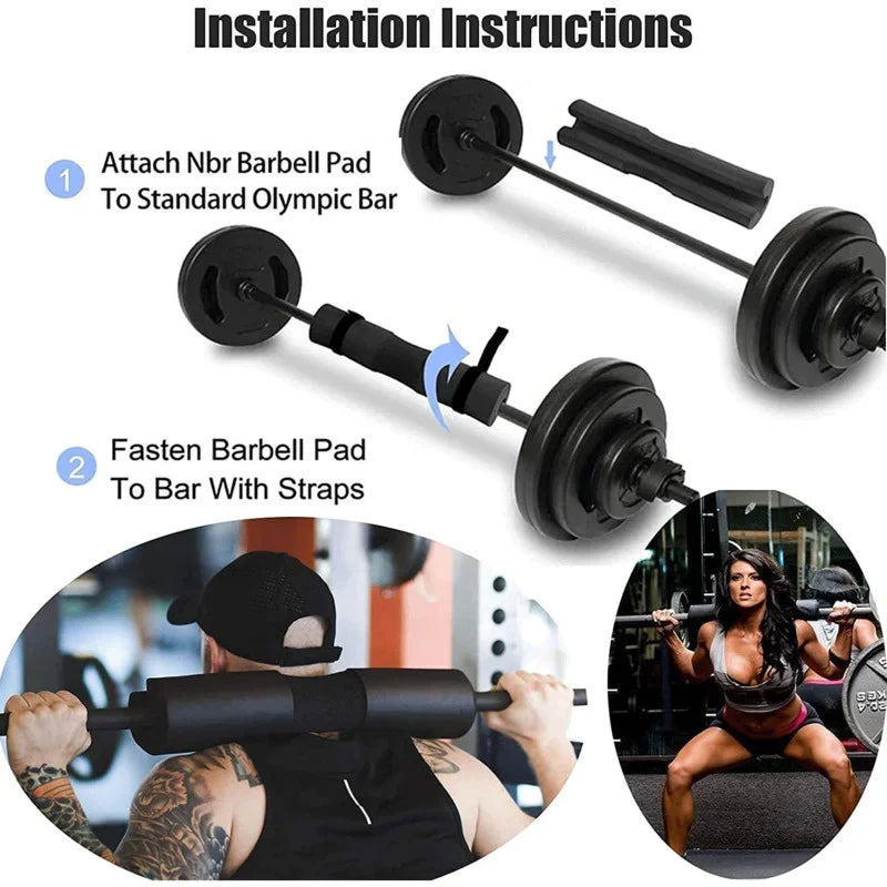 Barbell Pad for Hip Thrust Squat,Non‑Slip Thick Foam