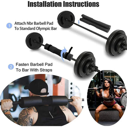 Barbell Pad for Hip Thrust Squat,Non‑Slip Thick Foam