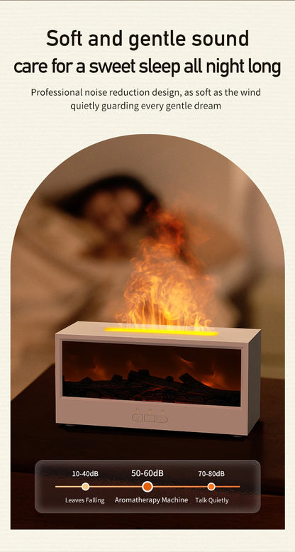 Creative Fireplace Air Humidifier Waterless Auto-Off Aroma