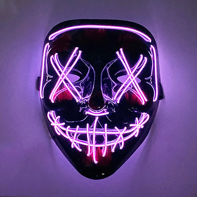 Halloween Party Supplies Luminous LED Purge Mask