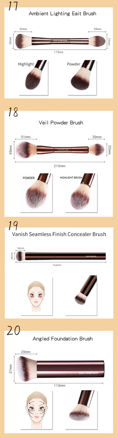 Hourglass Makeup Brushes Powder Foundation Concealer