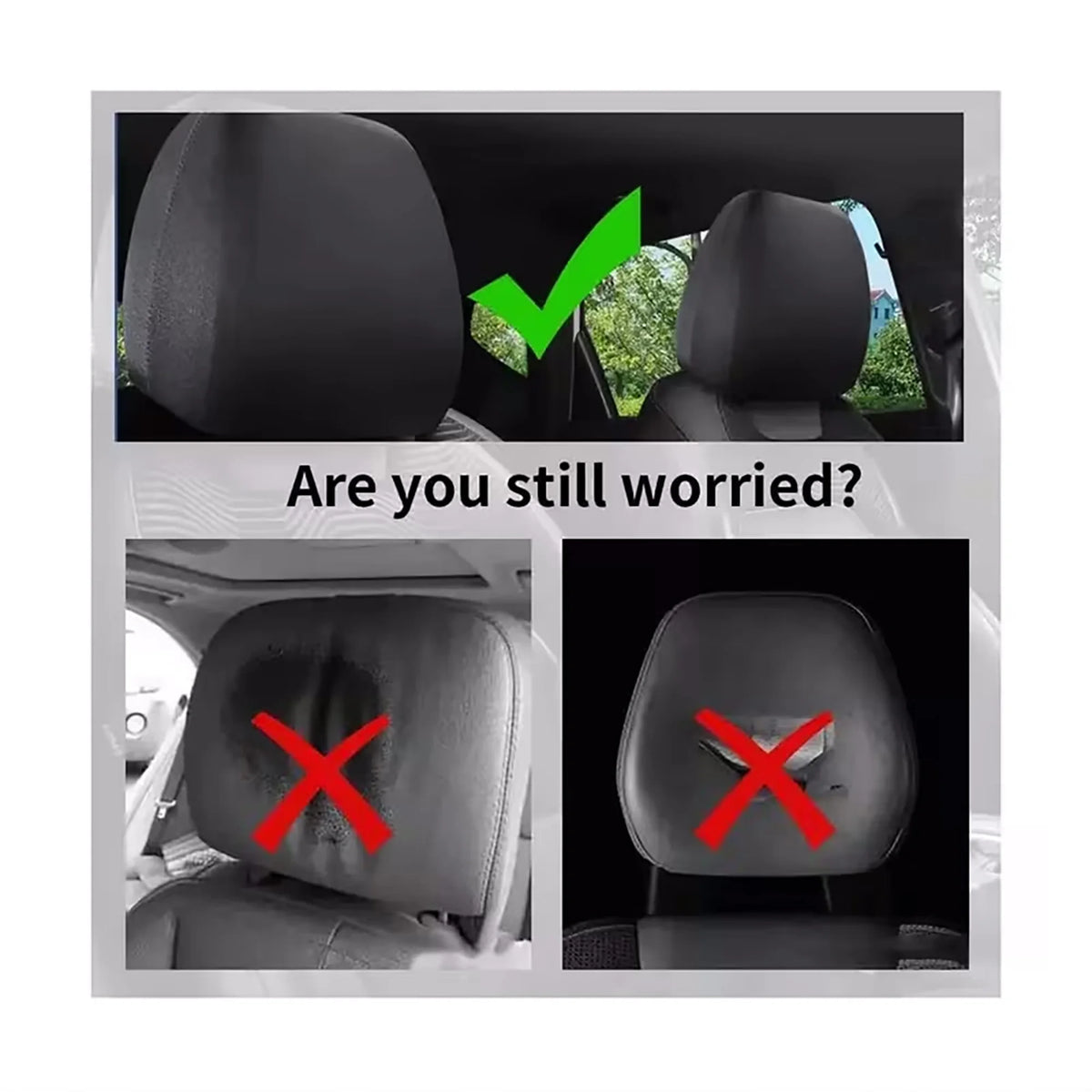 2pcs vampire-themed car headrest covers adding a spooky