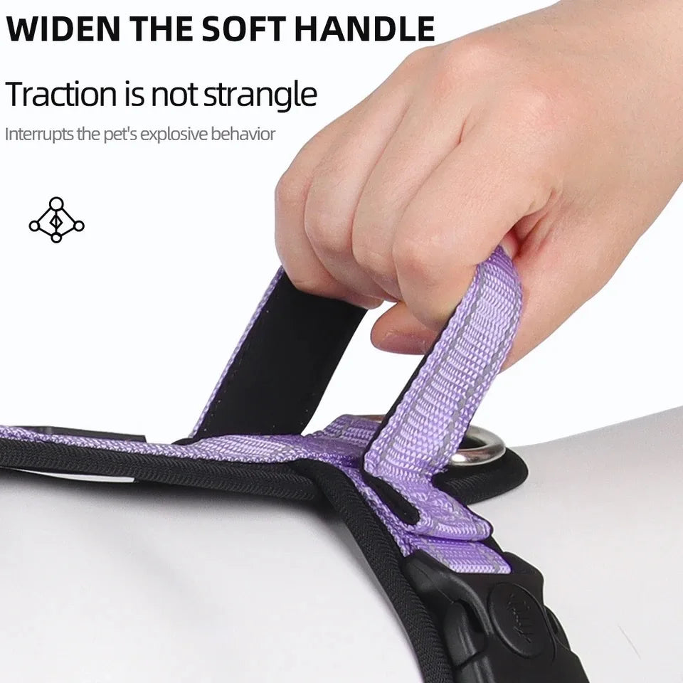 New Pet Harness Reflective With Handle Easy Control