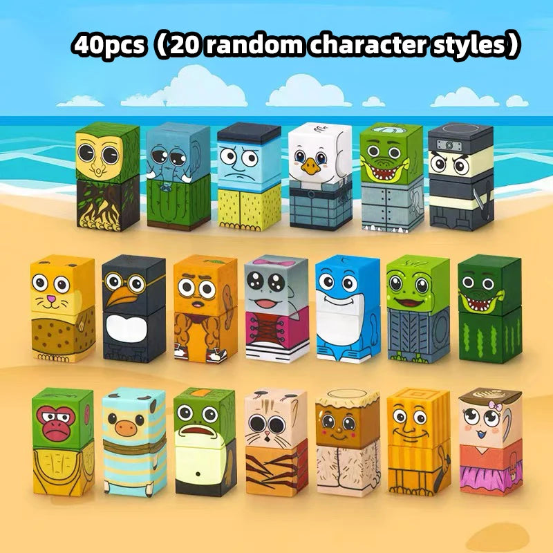 AI character magnetic building blocks Tung Tung tung sahur