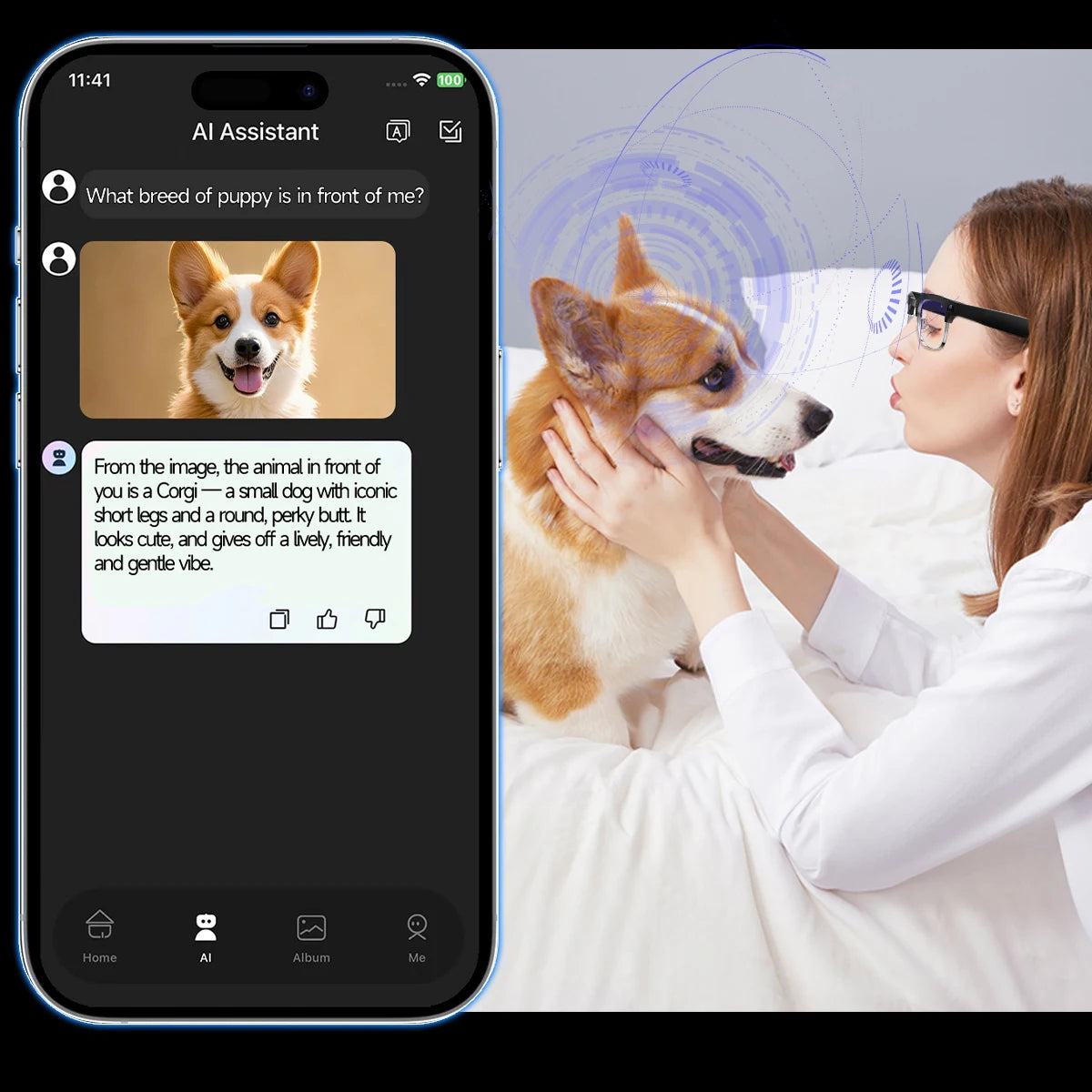 New Upgrade Smart Glasses With Camera Video Recording