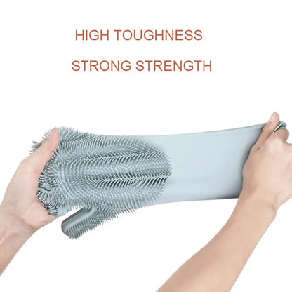 Magic Silicone Gloves Cleaning Dishwashing Scrubber Dish