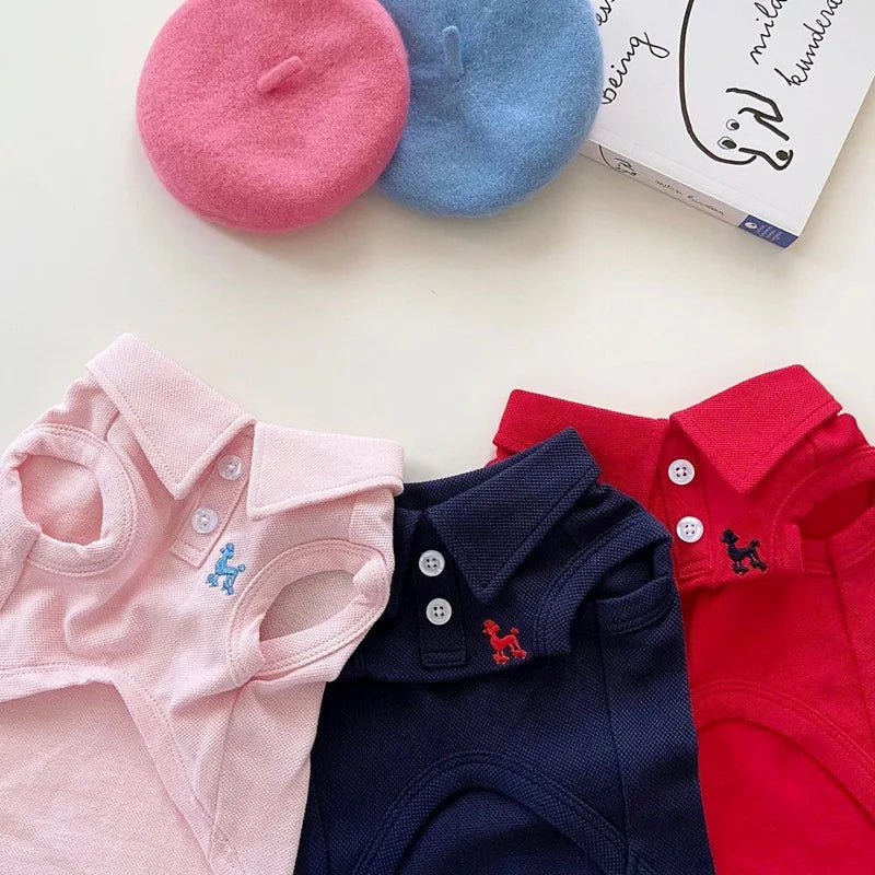 New Pet Polo Shirt Cool Clothes Soft Breathable Costumes