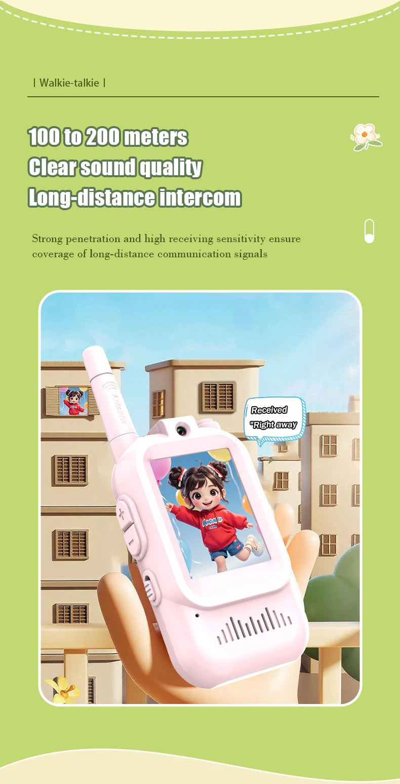 Children's Video Walkie Talkies 2 Pack Rechargeable