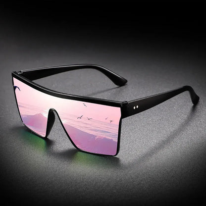Oversize frame One-piece Goggle Men Woman Sunglasses