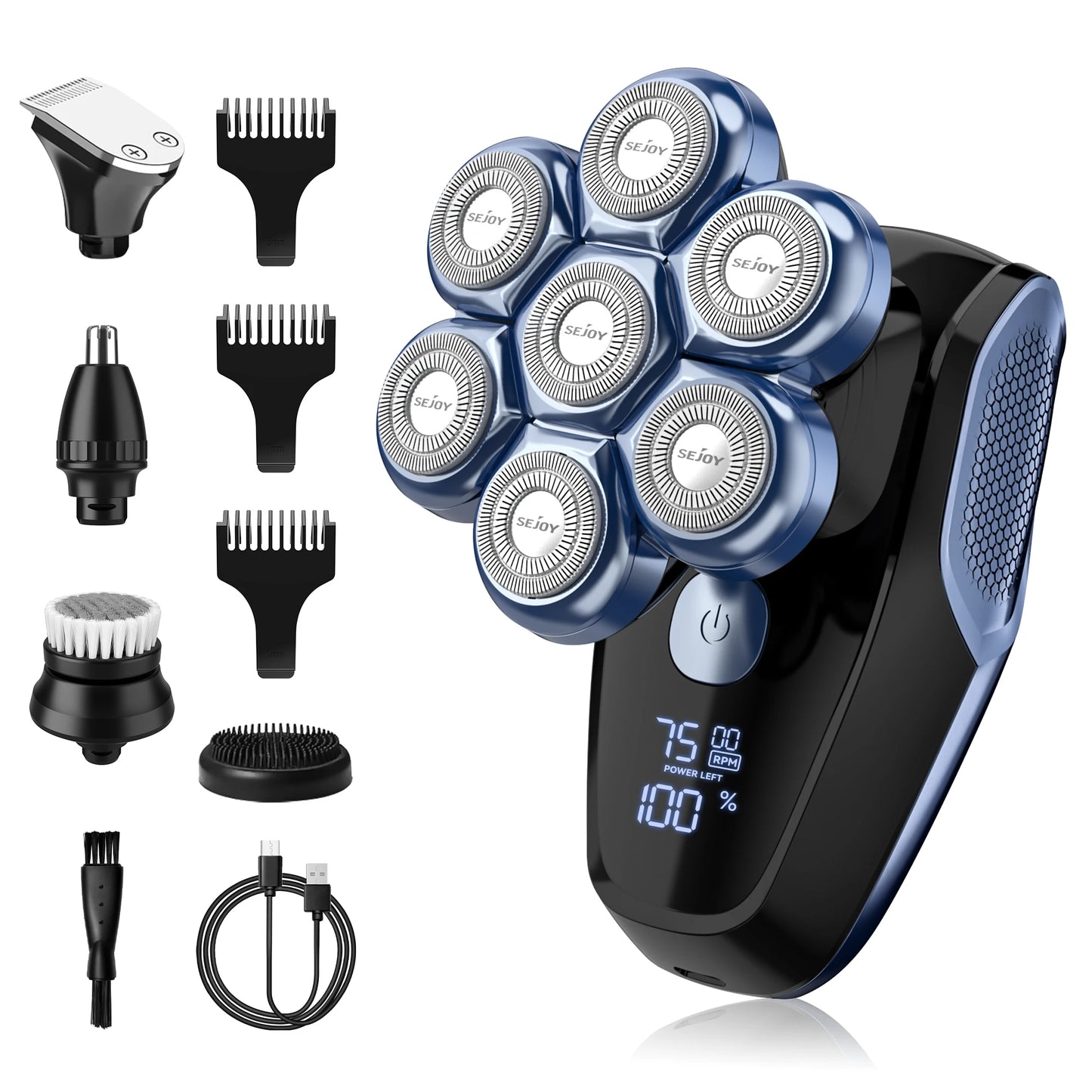 6-in-1 7D Head Shavers for Bald Men Electric Razor