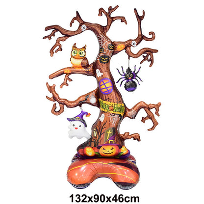 Halloween Decoration Balloons Foil Pumpkin Ghost Dead Tree Witch Mummy Bat Spider Balloon