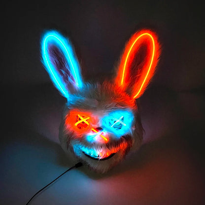 Halloween Horror Light Up Mask Glowing Bloody Bear Killer Mask