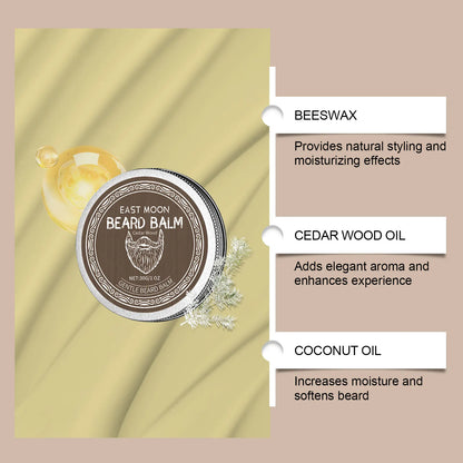 East Moon Men's Beard Wax Care Improve Smooths