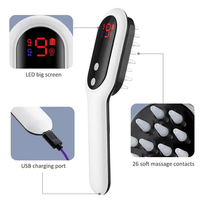 Electric Laser Hair Growth Comb Red Blue Light Massager