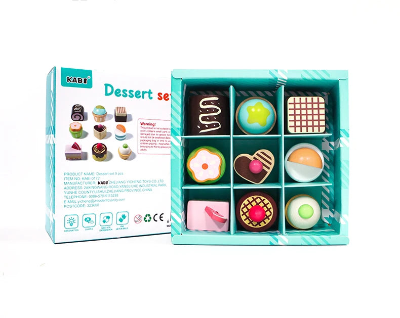 Wooden Kitchen Pretend Play Set Montessori Simulation Plates