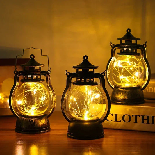 Vintage Style Oil Lamp LED Night Light Decorative Lamp