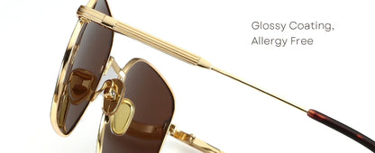 Fashion Hexagon Polarized Retro Sunglasses for Men Women-Vintage