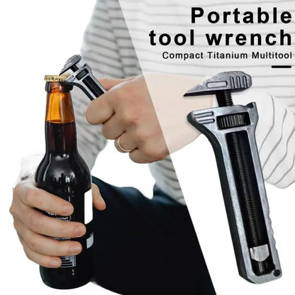Titanium Alloy Mini Wrench Multitool for Portable Use