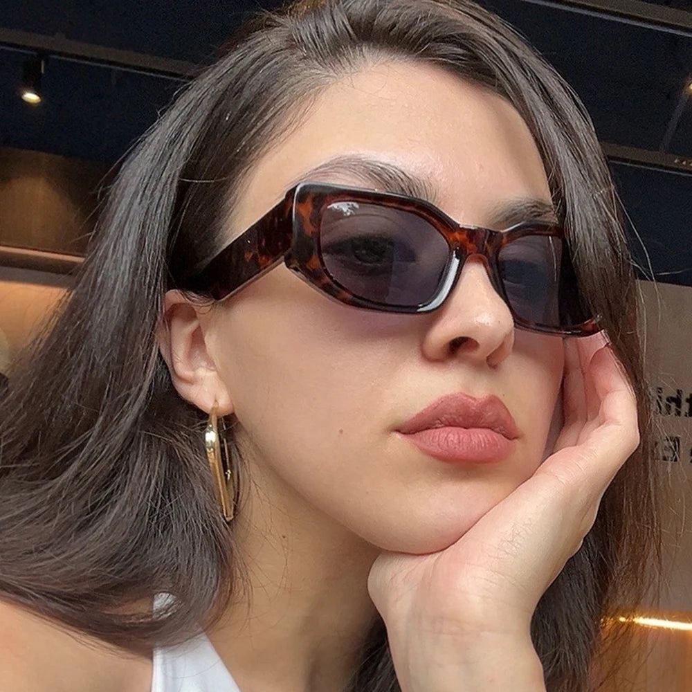 New Black Classic Retro Designer Branded Concave Sunglasses
