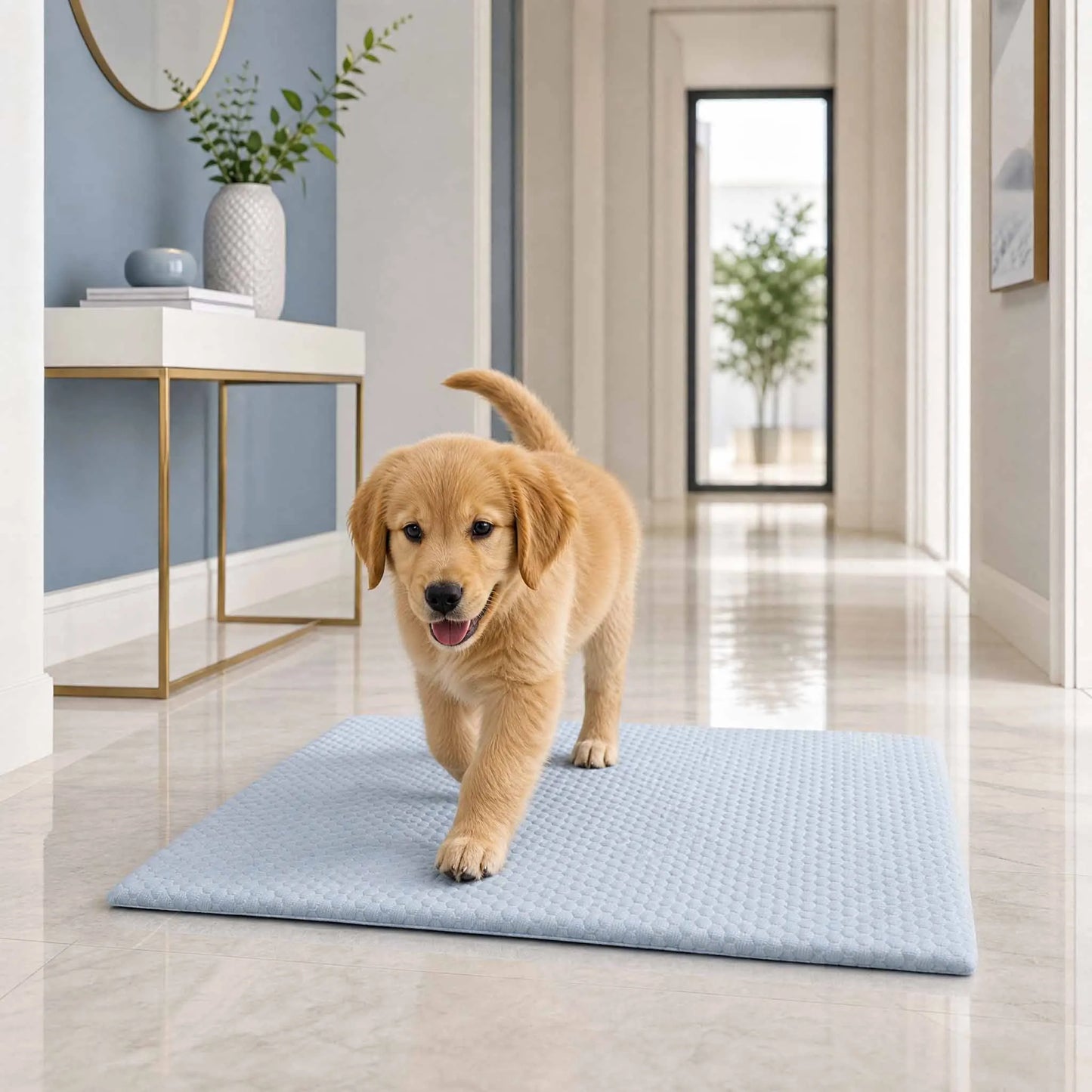 New Summer Ice Silk Cooling Pet Mat Thick Breathable Bed
