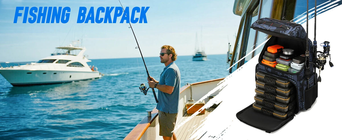 Fishing Backpack 45L Cooler Fishing Tackle Storage Bag