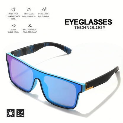 4PCS Classic Colorful Square Sports Sunglasses