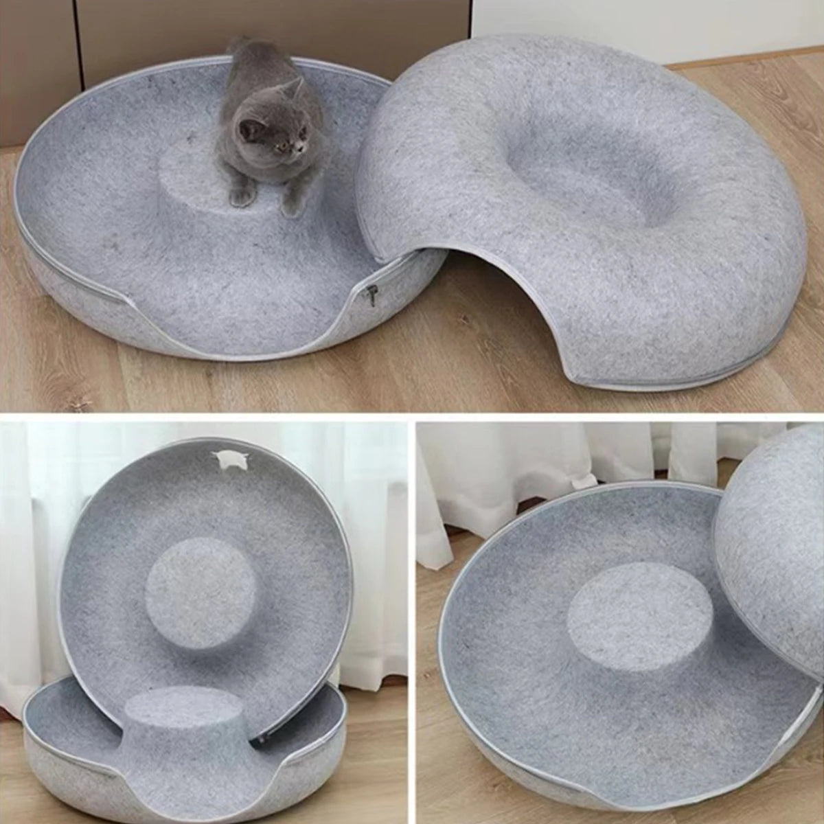B-Tunnel Donut Cat Bed Interactive Tunnel Pet