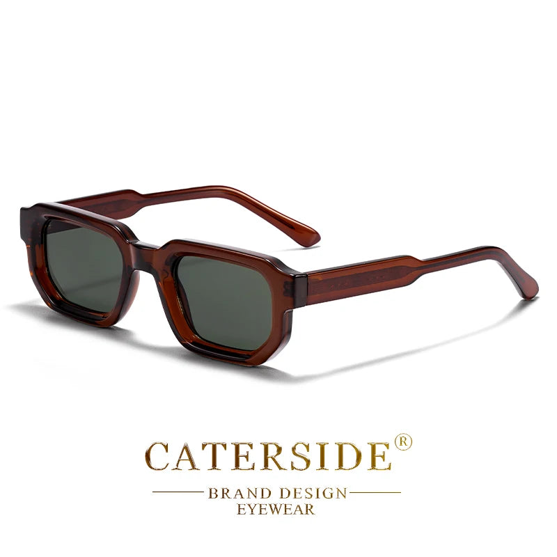 CATERSIDE New Vintage Punk Men Sunglasses Small Frame