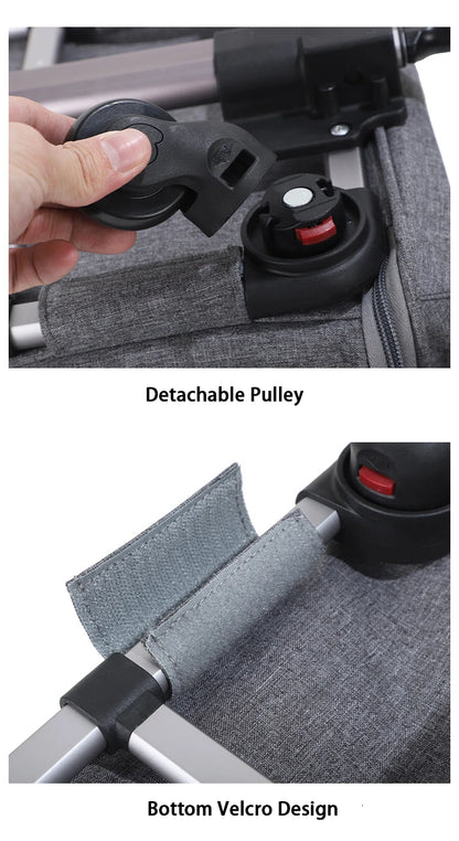 Pet Carrier with Wheels for Dogs Rolling Pet Carrier