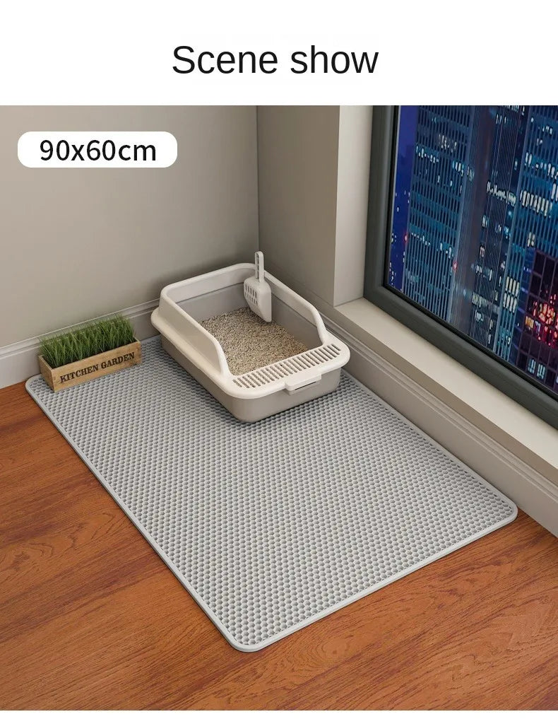 Large Size Cat Litter Mat Eva Double Layer Waterproof Mat