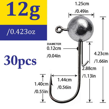 Jig fishing hooks with auxiliary hook,