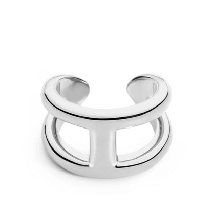 Trendy Minimalist High Polish Ring For Women IP 18K Plated