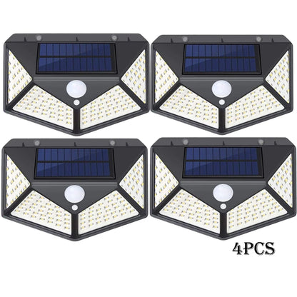 Solar Lights Outdoor 100 LED Wall Lamp Motion Sensor Lights