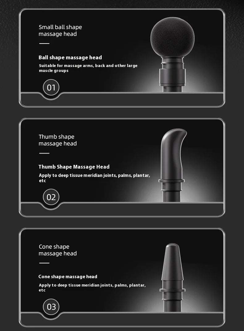 Double Head Handheld Mini Massager Gun with Deep Tissue