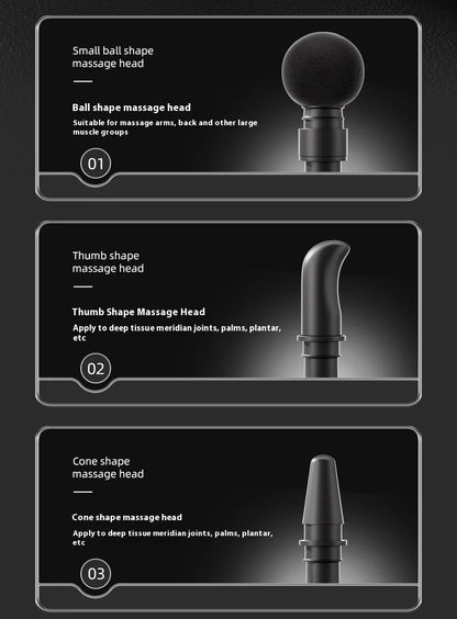 Double Head Handheld Mini Massager Gun with Deep Tissue