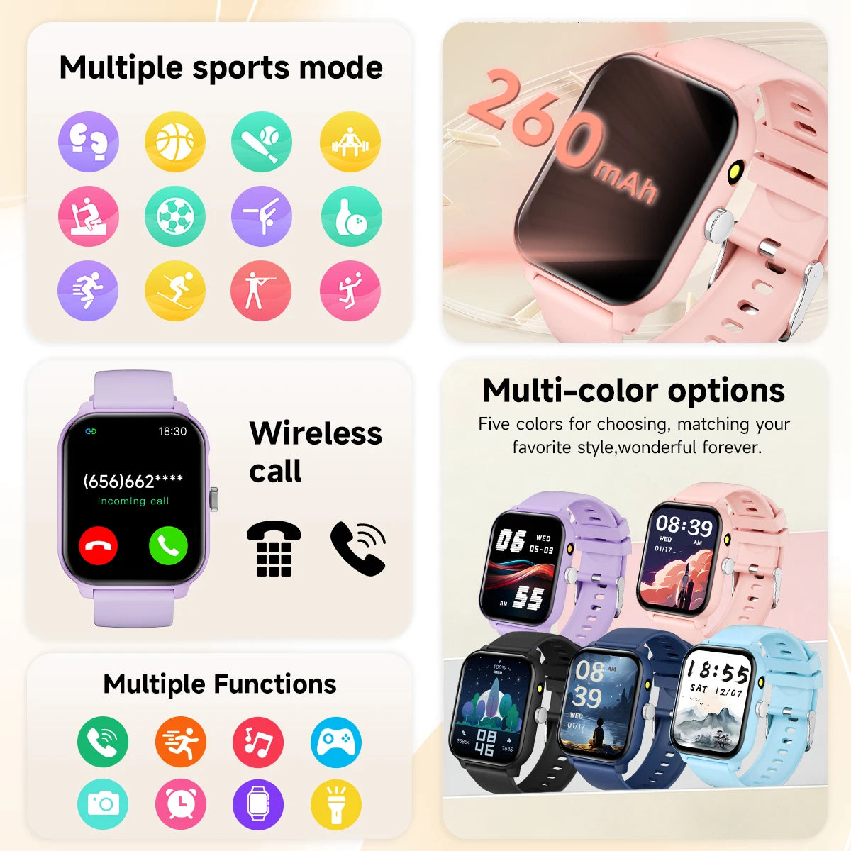New Game Smart Watch 1.83'' Bluetooth Call Sports Mode